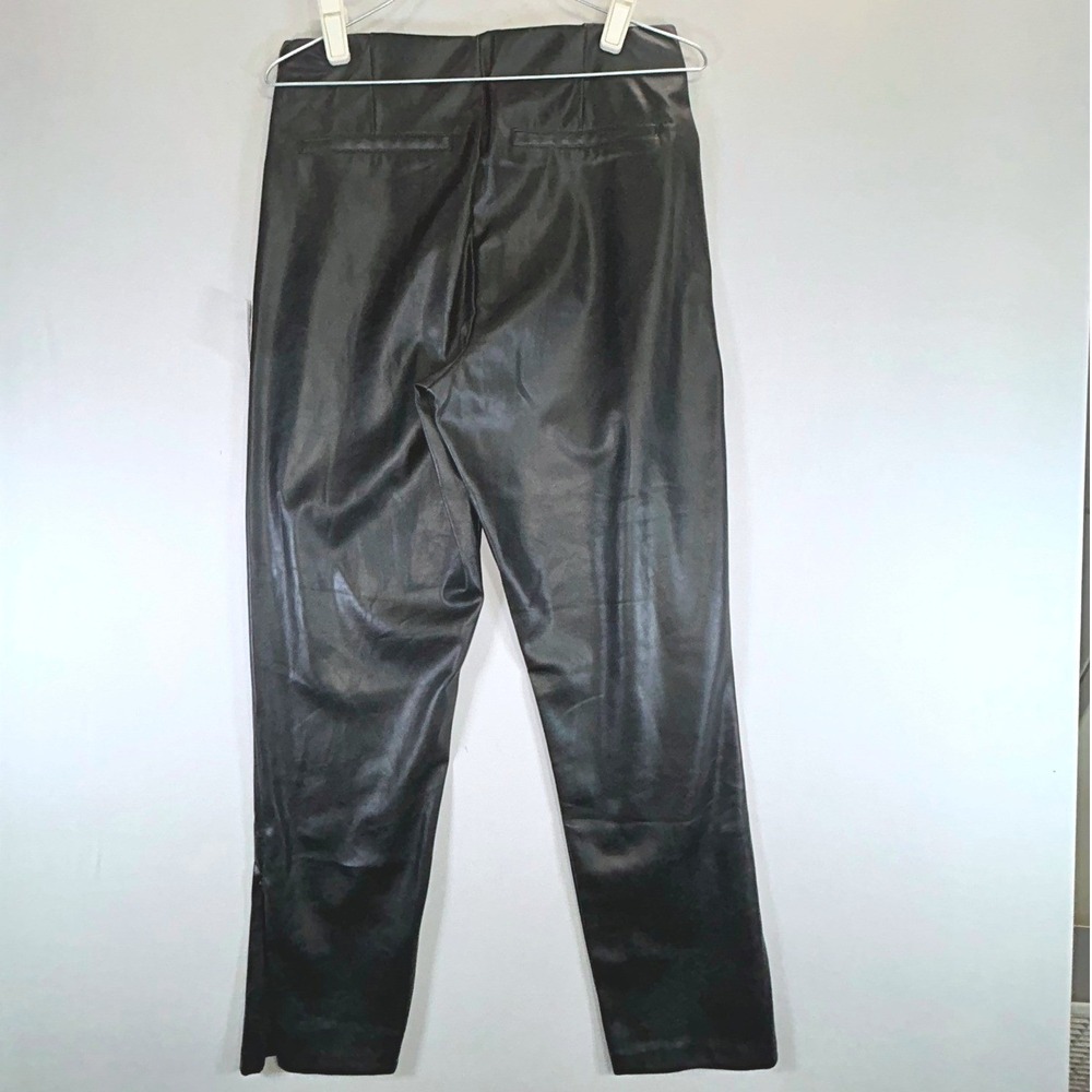 NWT Old Navy Faux Leather Leggings Black High‎ Rise Slim Straight
